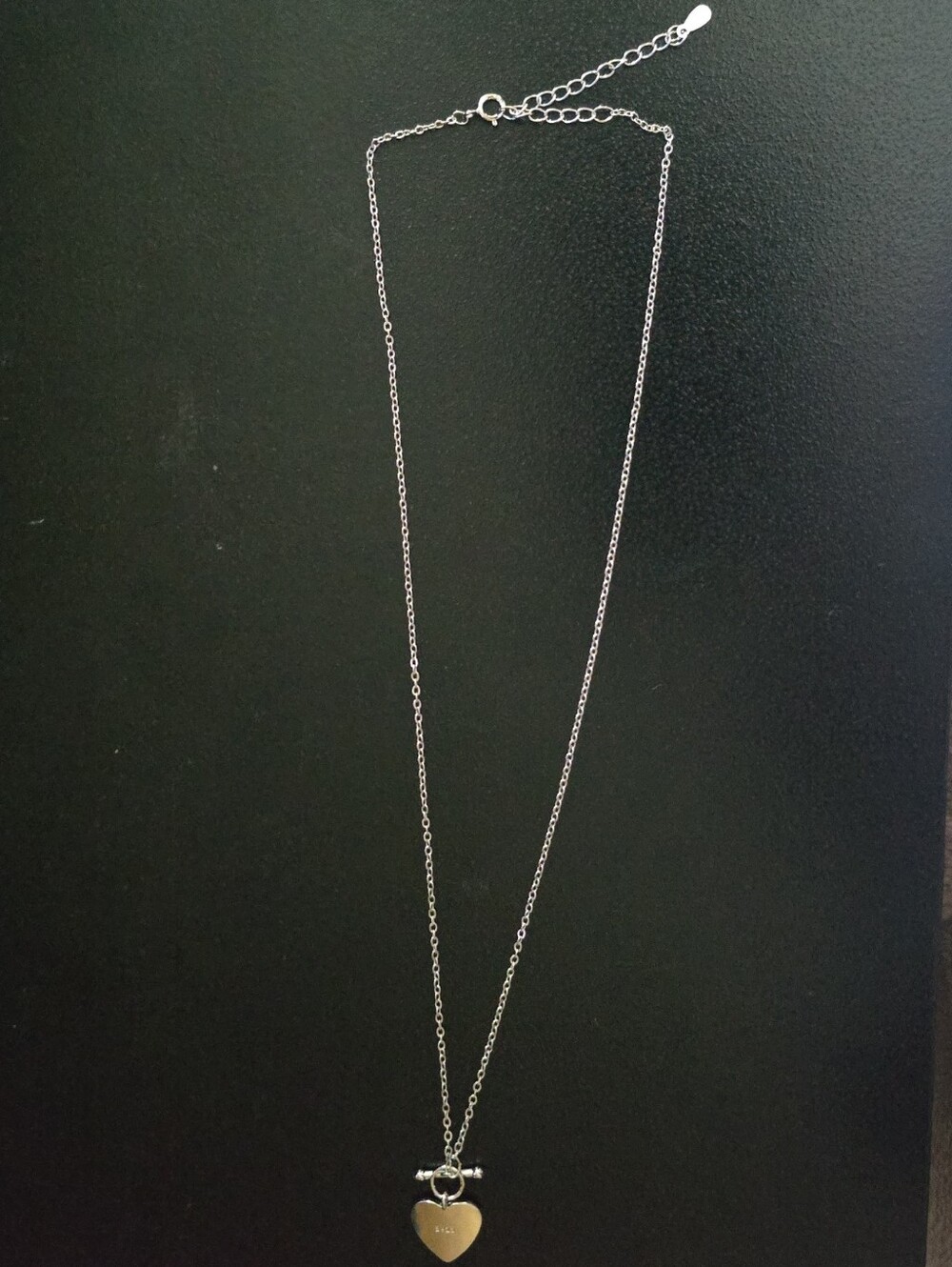 Silver Heart Pendant Chain Necklace - Women's Jewelry